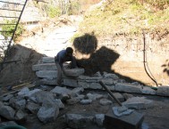 Sassi in arenaria e realizzazione di un muro a secco, Castiglione D'Intelvi Co novembre 2017